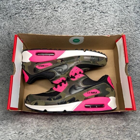 Nike Air Max 90 PRM Camo Pack Size 9 Men Sequoia Pink Olive IF1721-300 - Picture 7 of 7